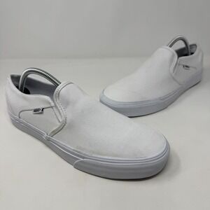 Off the Wall Slip-On VANS Shoes Sneakers White Canvas Low Top 721356 W 11 M 9.5